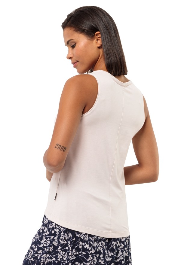White Jack Wolfskin Travel Women Tank Top | 71302067