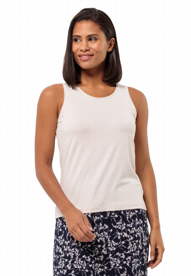 White Jack Wolfskin Travel Women Tank Top | 71302067