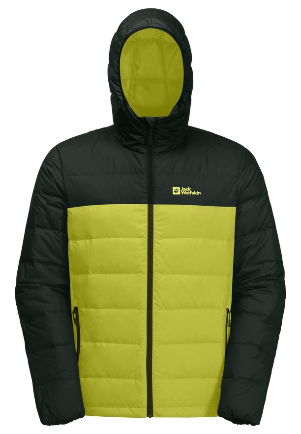 Yellow Jack Wolfskin Ather Hoody Men Down Jackets | 11739434