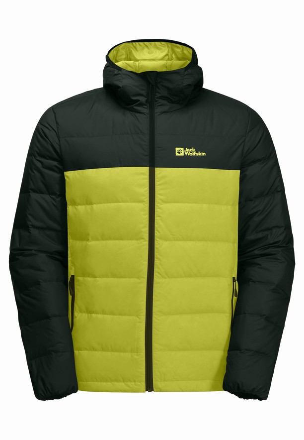 Yellow Jack Wolfskin Ather Hoody Men Down Jackets | 11739434