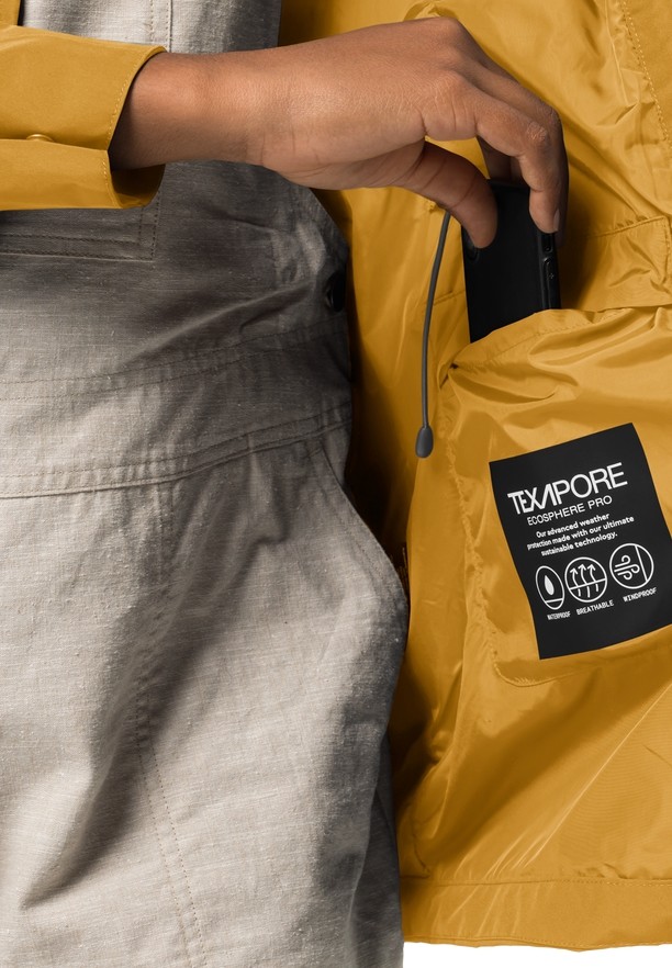 Yellow Jack Wolfskin Dakar Women Rain Coats | 43092887