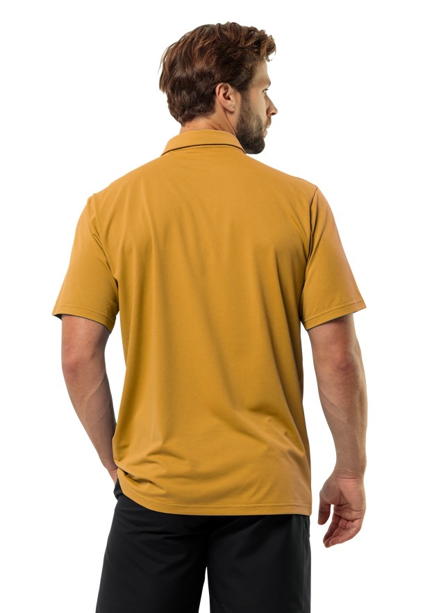 Yellow Jack Wolfskin Delgami Men Polo Shirts | 67641188