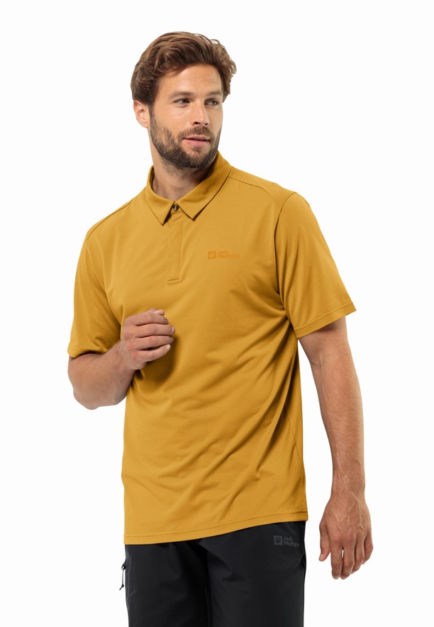 Yellow Jack Wolfskin Delgami Men Polo Shirts | 67641188