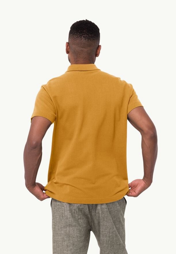 Yellow Jack Wolfskin Essential Men Polo Shirts | 95383416