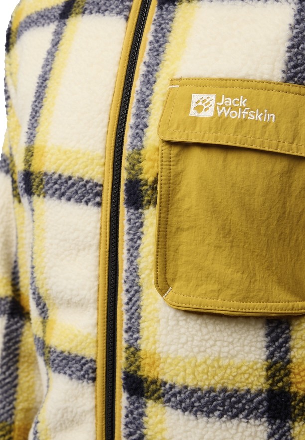 Yellow Jack Wolfskin Felslicht Check Men Fleece Jackets | 16790829