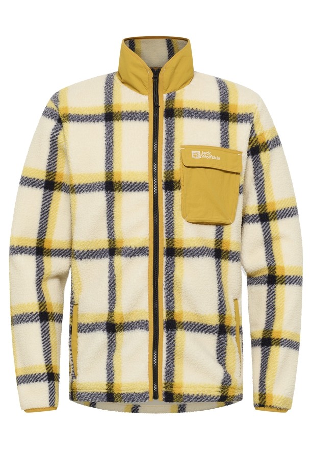 Yellow Jack Wolfskin Felslicht Check Men Fleece Jackets | 16790829