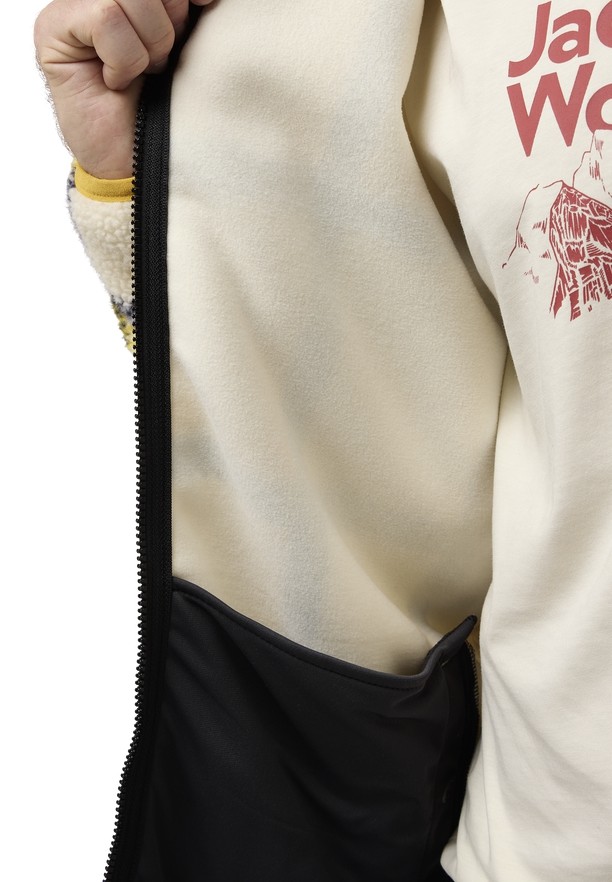 Yellow Jack Wolfskin Felslicht Check Men Fleece Jackets | 16790829