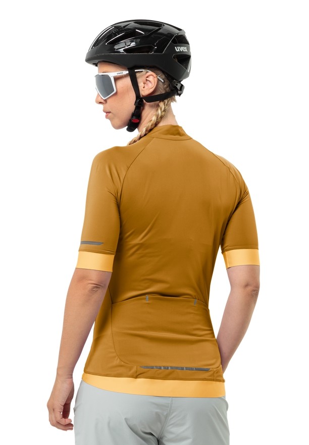 Yellow Jack Wolfskin Gravex Fz S/s W Bike Women T Shirts | 94012662