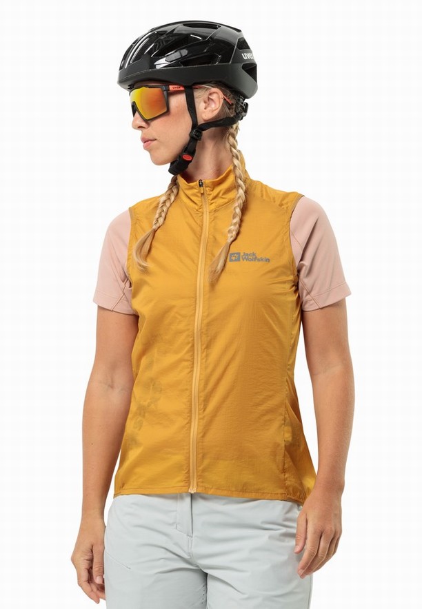 Yellow Jack Wolfskin Gravex Wind Women Vest | 33863127