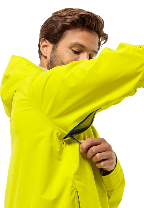 Yellow Jack Wolfskin Highest Peak 3l Men Rain Jackets | 21751469