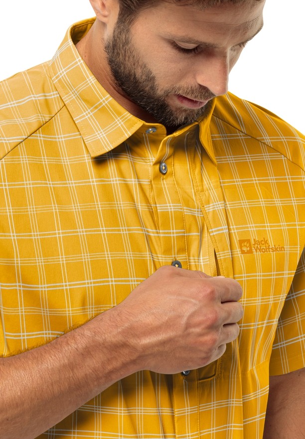 Yellow Jack Wolfskin Norbo S/s Men Shirts | 78177461