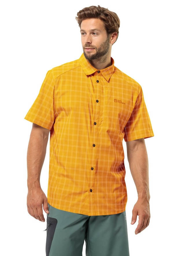 Yellow Jack Wolfskin Norbo S/s Men Shirts | 78177461