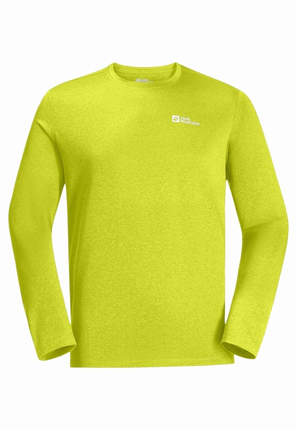 Yellow Jack Wolfskin Skyhermal L/s Men T Shirts | 33936977