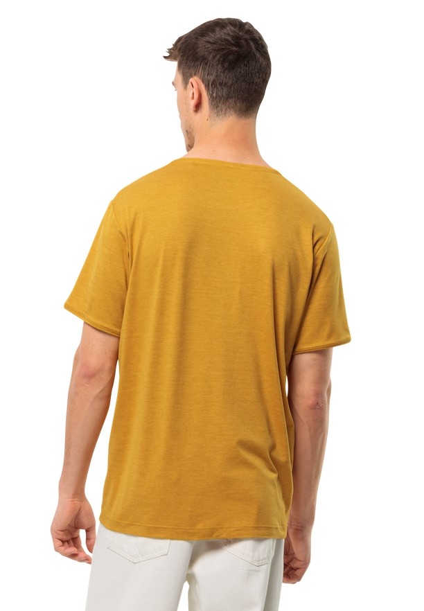 Yellow Jack Wolfskin Travel Men T Shirts | 67495631