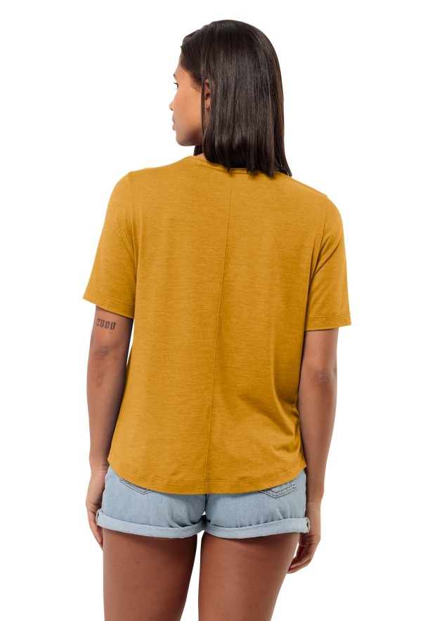 Yellow Jack Wolfskin Travel Women T Shirts | 42518773
