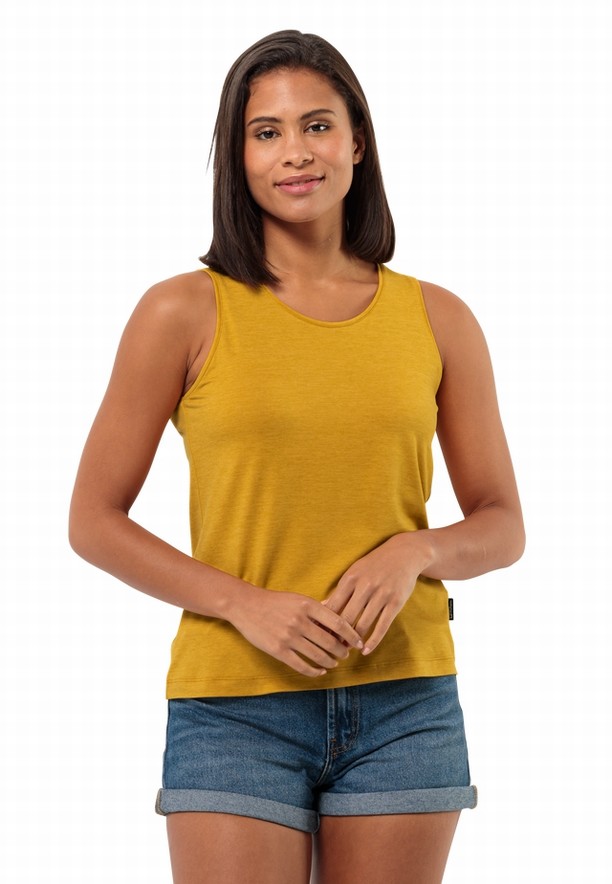 Yellow Jack Wolfskin Travel Women Tank Top | 78920601