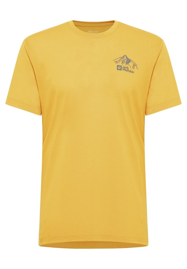 Yellow Jack Wolfskin Vonnan Graphic Men T Shirts | 28976066